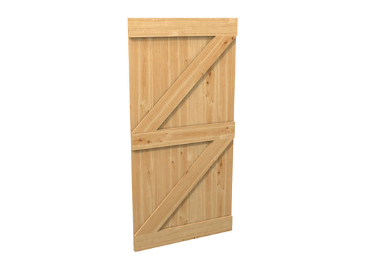 European Oak Ledge and Brace Door